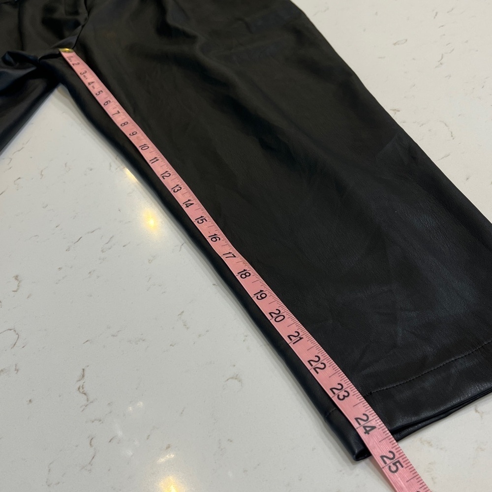 LOFT Faux Leather Pleated Front Pants Petite Size 8P - Picture 12 of 13